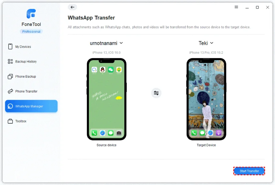 Transfer WhatsApp Chat