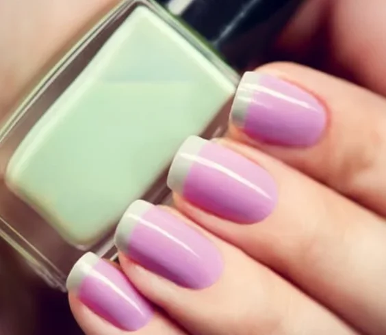 Unique pastel purple nails
