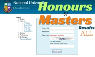 How to check NU Honours Result