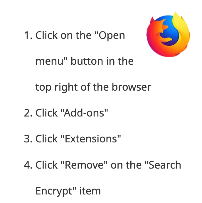 how to remove search encrypt from mozilla firefox