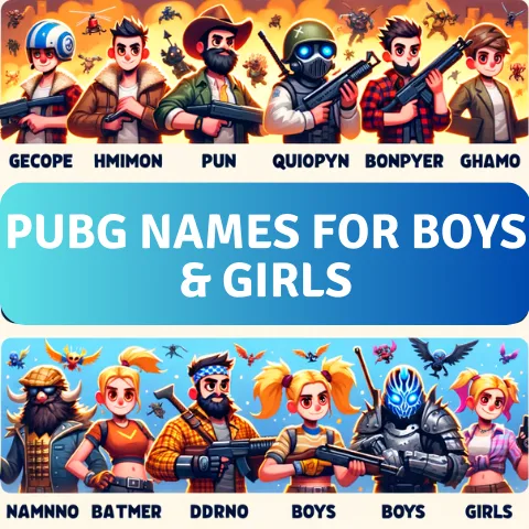 Funny PUBG Names for Boys Girls