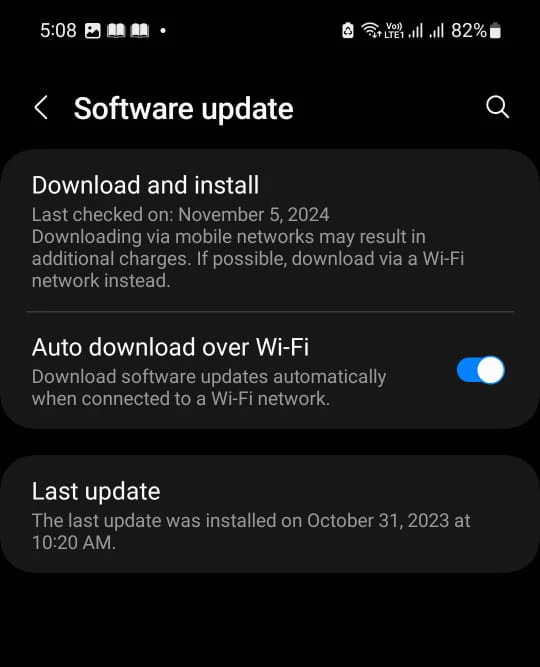 Check your Android device for updates